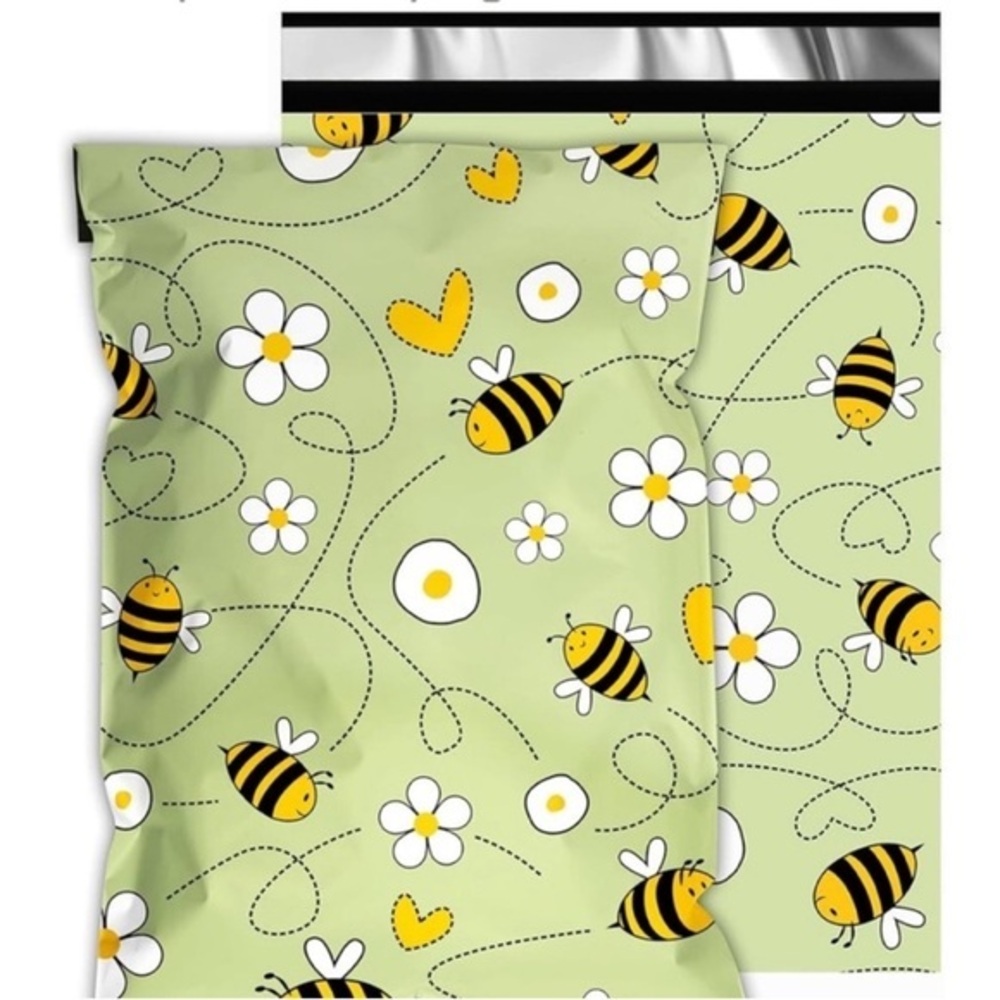 20 (10” x 13”) Flowers and Bees Poly Mailers Poly Bags BRAND NEW